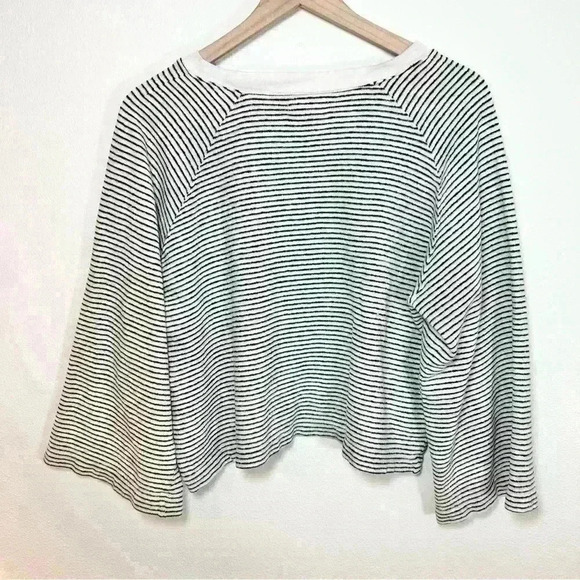 Madewell Women’s Terry Raglan Sweatshirt in Stripe Size Medium - Picture 9 of 13
